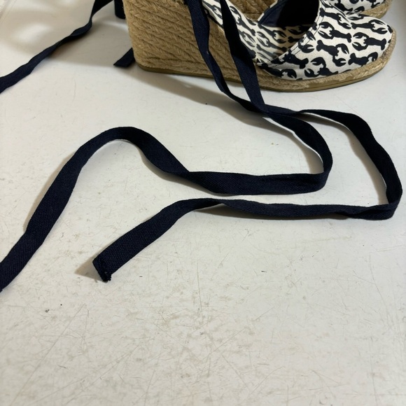 Tory Burch lobster lace up wedge sandal espadrilles in  size 38 - Picture 10 of 16